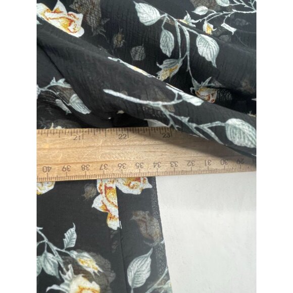 Emory Park Floral Print Open Cardigan size Large Black AS IS - Picture 5 of 7